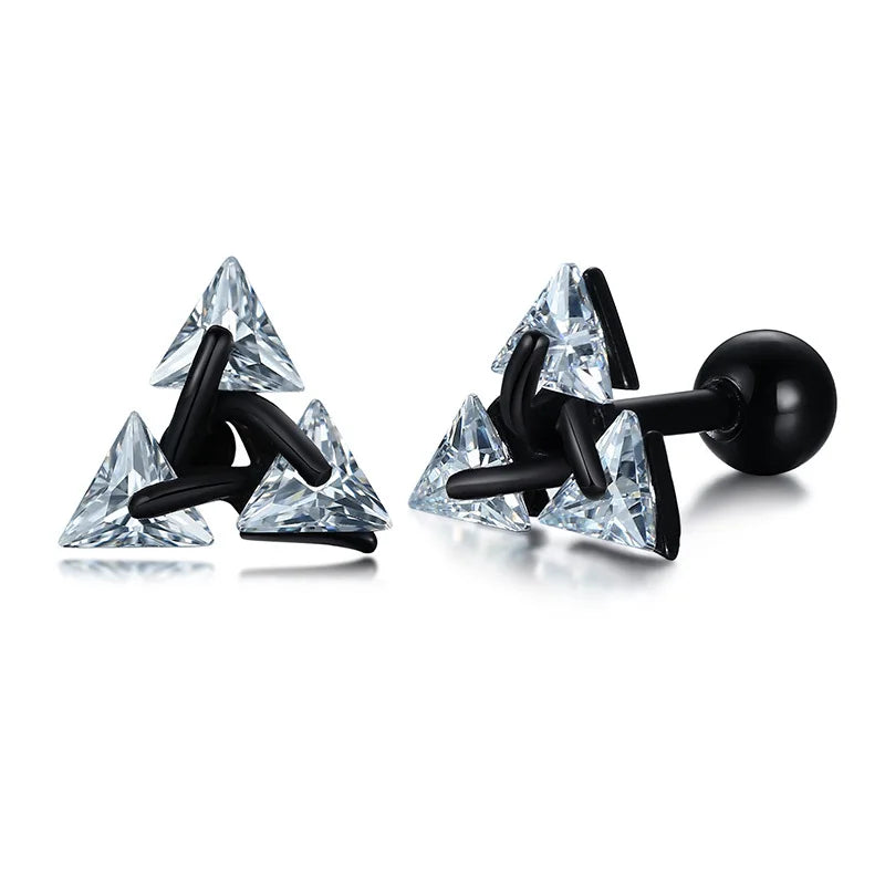 Punk Stud Earrings for Men