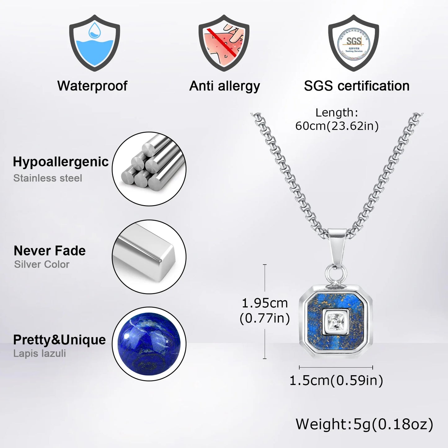 Square Pendant Necklace