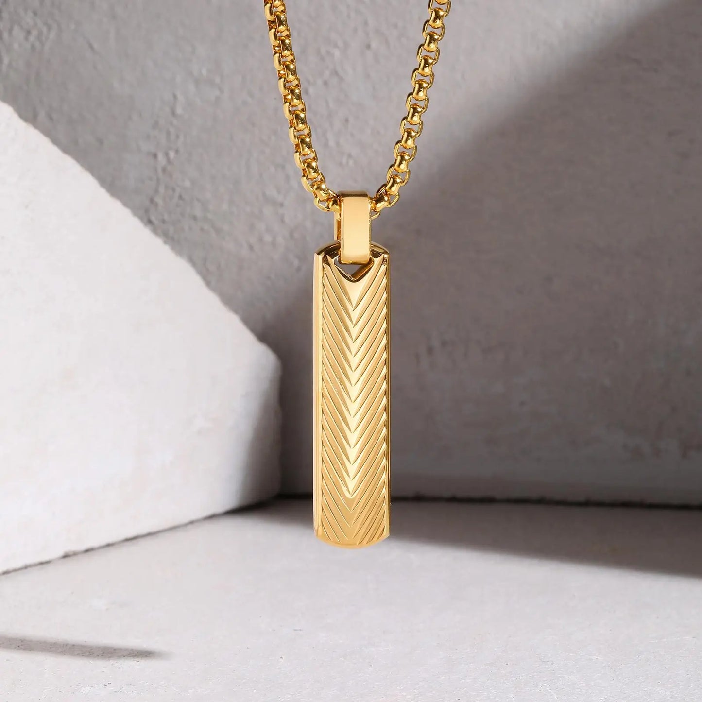 Vertical Bar Pendant Necklaces