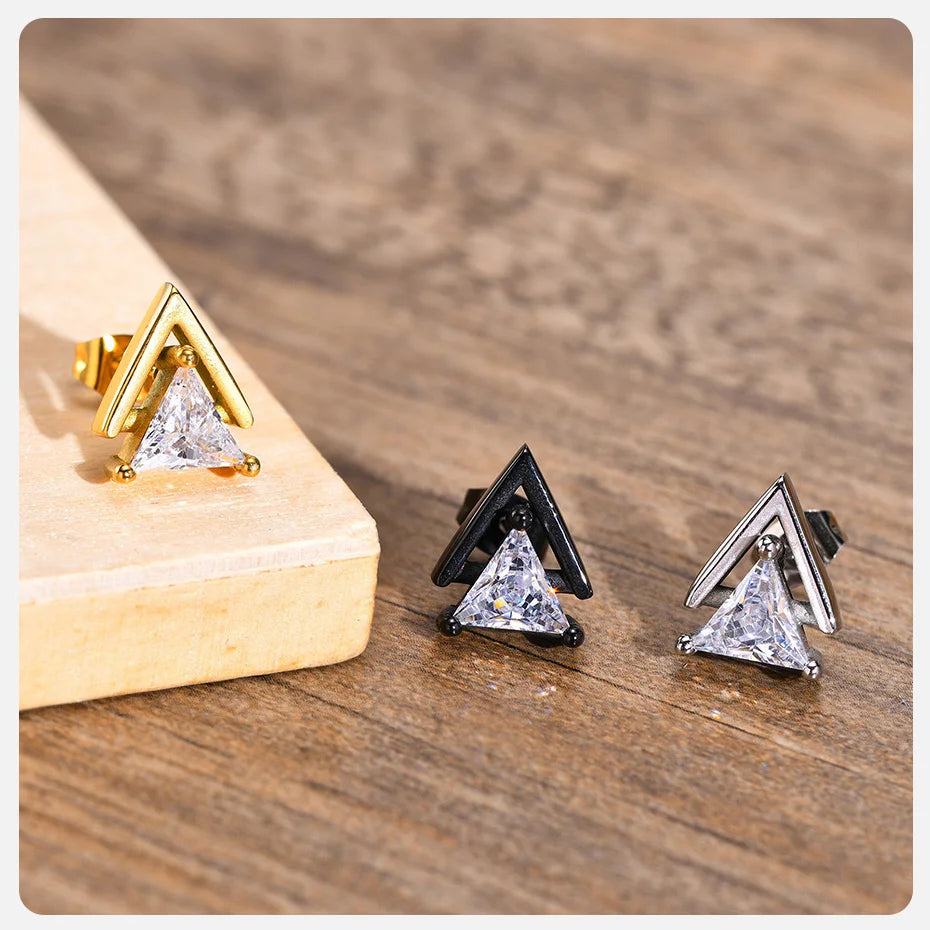 Punk Stud Earrings for Men