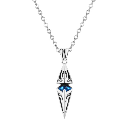 Stylish Men's Necklace with Blue Stone